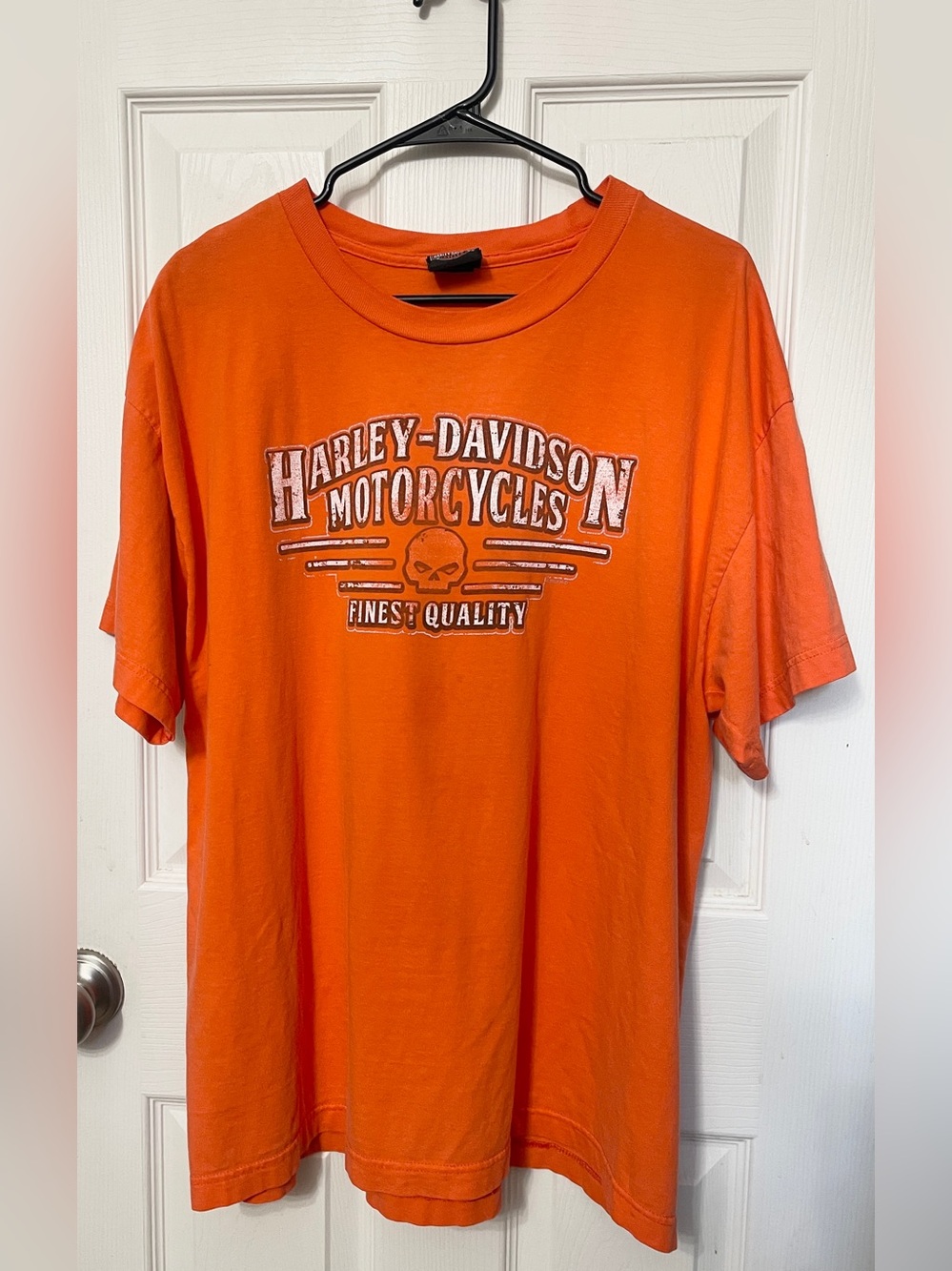 Harley-Davidson Farmington Hills Detroit Michigan Orange Graphic T Shirt Sz L/XL